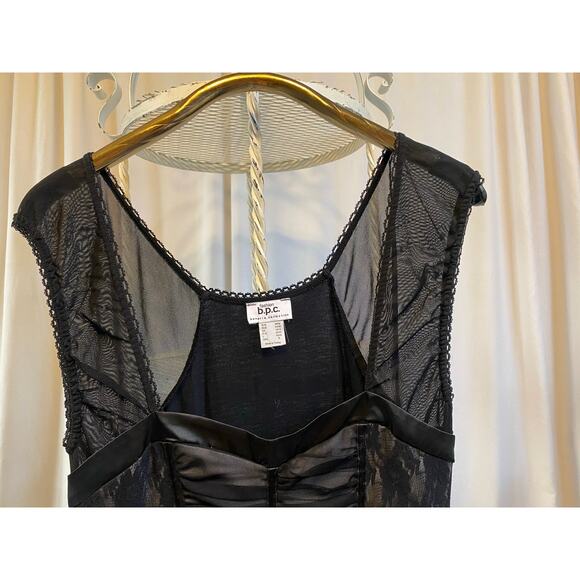b.p.c. dress Corset style lace ruffles black size small - Picture 4 of 11
